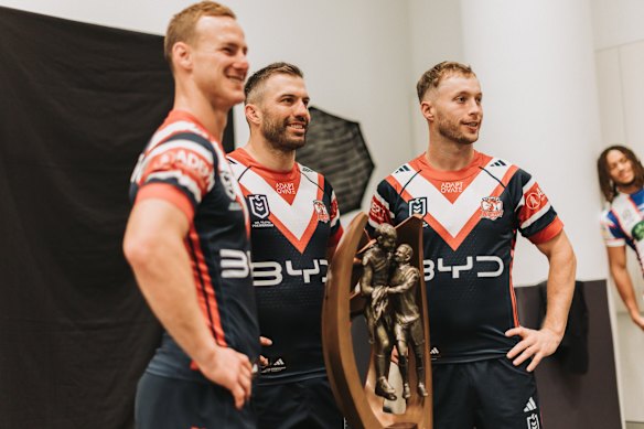 Daly Cherry-Evans, James Tedesco and Sam Walker and Dominic Young (right) will all have a say on the decider.