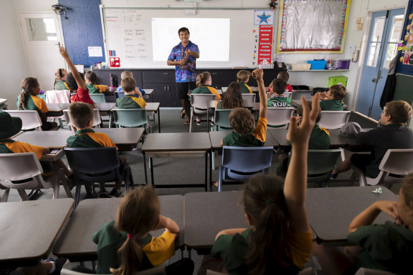 Language teacher Juan Walker says Kuku Yalanji gives students a deeper understanding of local history. 