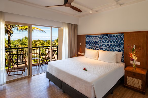 The one-bedroom suite is split into two rooms.