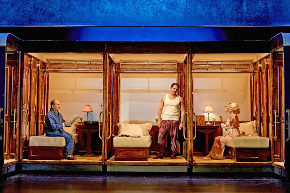 The bulk of the play is set in the pressure-cooker environment of the Orient Express. 