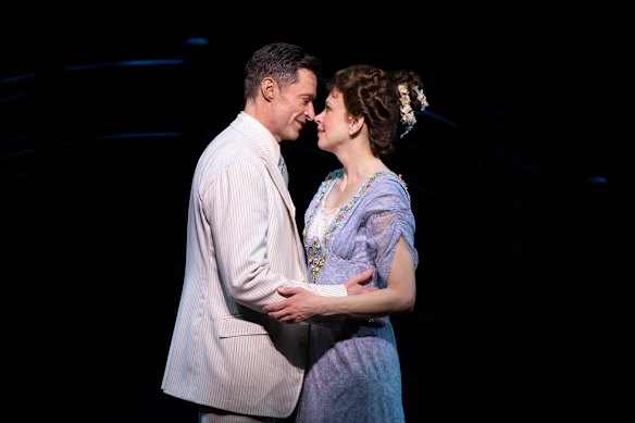 Jackman and Foster in The Music Man – falling in love on stage every night may have had a huge impact.