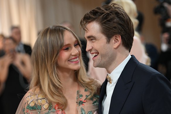 Suki Waterhouse and Robert Pattinson at the Met Gala in 2023.