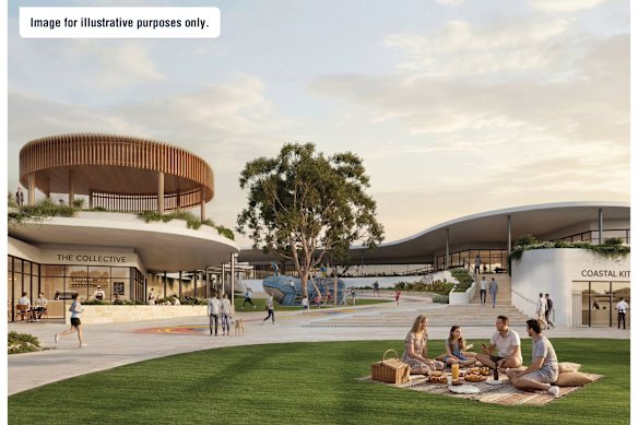 An artist impression of what the southern part of the Scarborough Beach Gateway could look like.