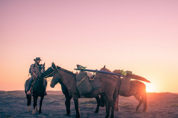 The intrepid travellers learned how to ride on the hoof.