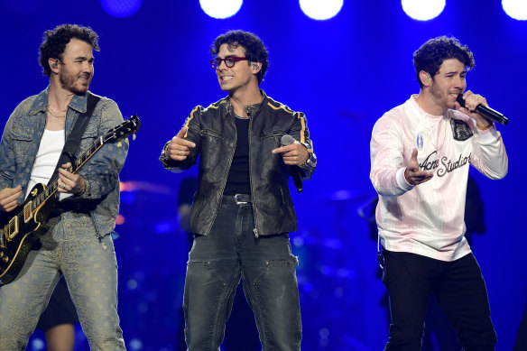 Jonas Brothers at Rod Laver Arena: on their first-ever Australian tour, greeted by rapturous cheers.