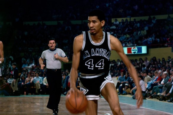 George Gervin during his days playing with the Spurs.