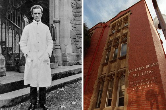 Professor Richard Berry and the former Richard Berry Building.
