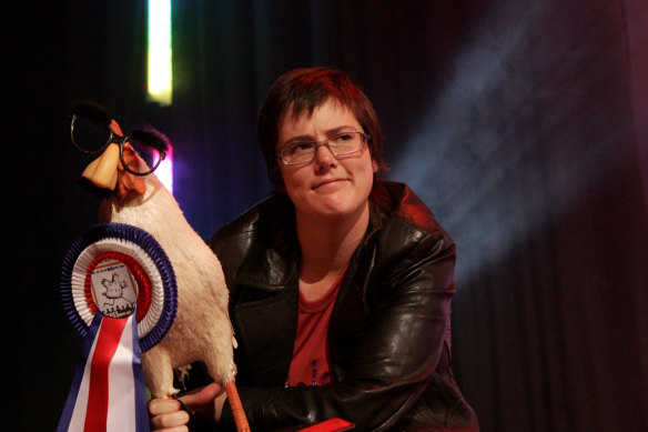 Hannah Gadsby when she won Raw Comedy in 2006.