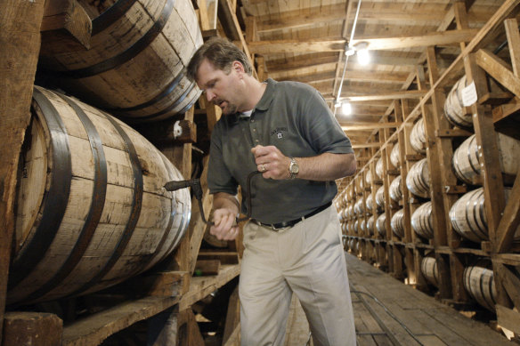 Jack Daniel’s says installing air filters in barrelhouses, such as this one in Lynchburg, Tennessee, would harm the drink’s flavour.