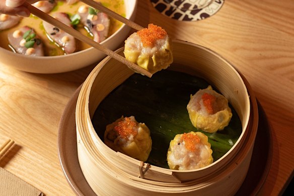 The pork and prawn siu mai at Sabrosa Dim Sum House.