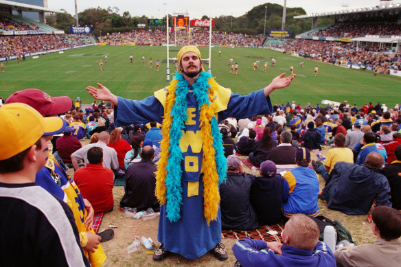 Sermon on the Hill .... Parramatta Jesus prays for the Eels in 2003. 