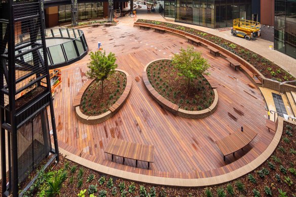 Melbourne Connect’s oculus garden.