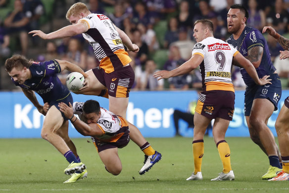 Ryan Papenhuyzen starred with four tries for the Storm in their win over the Broncos.