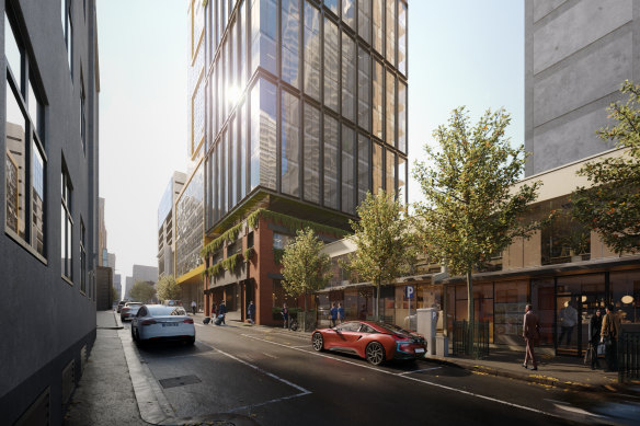 The new Bastion tower at 563 Little Lonsdale Street will have 24 levels of whole floor offices.