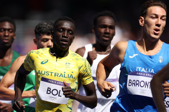 Peter Bol was seventh in his heat on Wednesday.