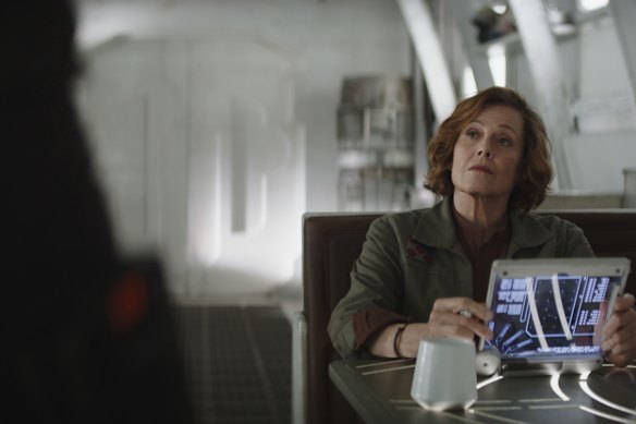 Sigourney Weaver as Colonel Ward in The Mandalorian and Grogu.