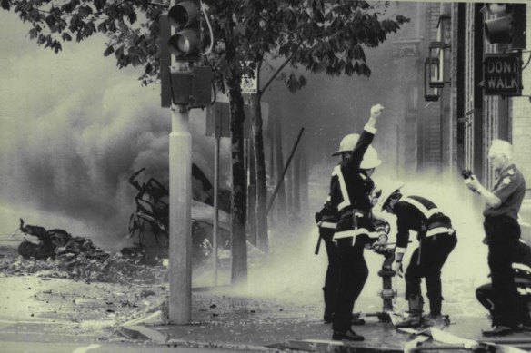 The scene after the explosion.