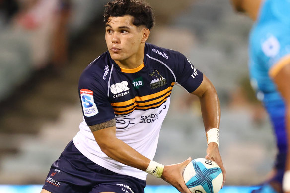 Wallabies coach Eddie Jones learned plenty about Noah Lolesio during the Reds-Brumbies clash.