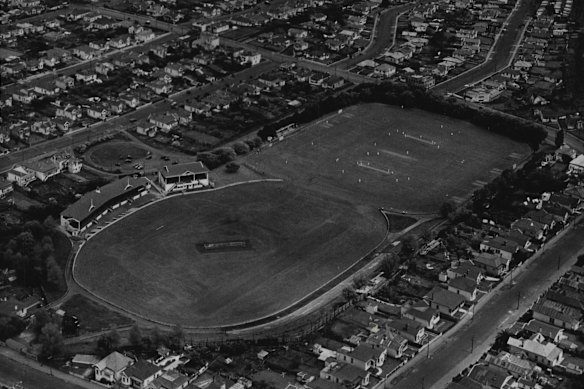 Eden Park from the air in 1950.