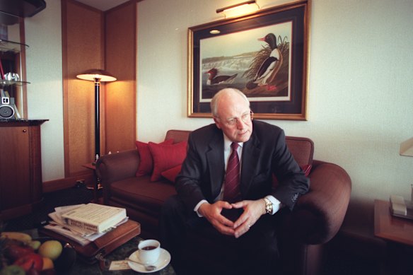 Cheney pictured in 1999, ahead of his return to the White House as vice president.