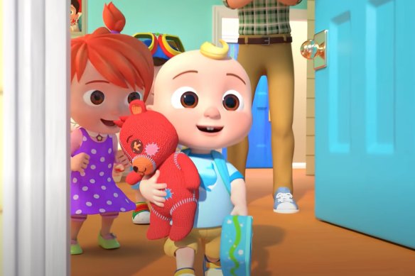 Cocomelon’s main character JJ on his first day of school.