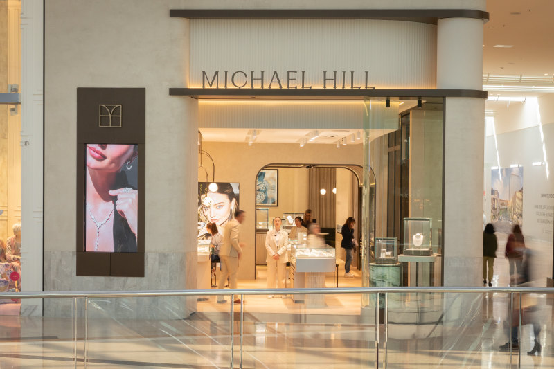The new Michael Hill flagship store is nearly twice the size of its older stores.