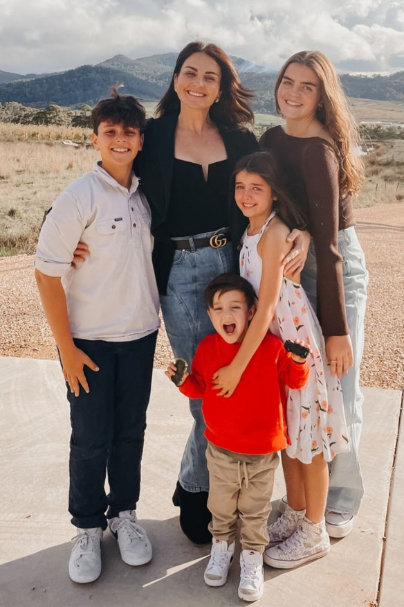 Belmonte’s wife Kimberly and their four children (from left) Hugo, Bowie, Sylvie and Aria.