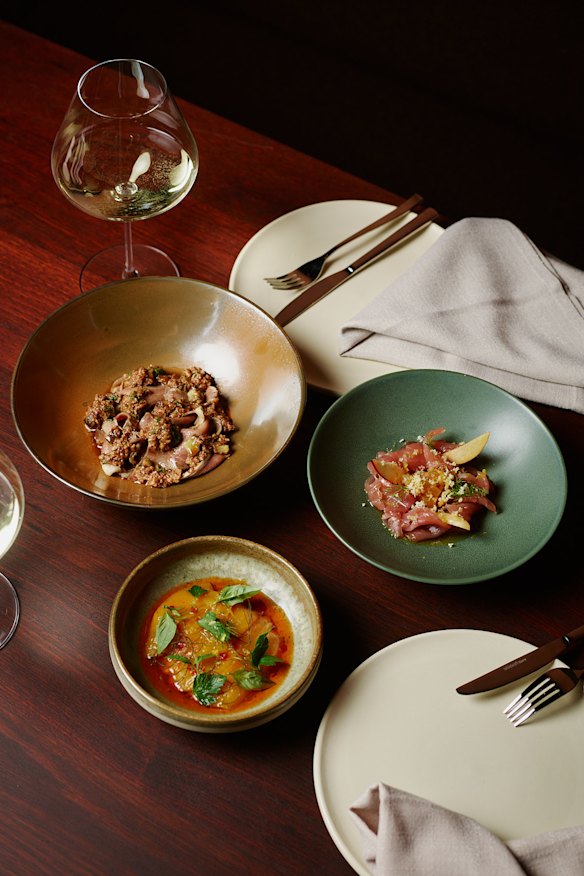 Assorted dishes.