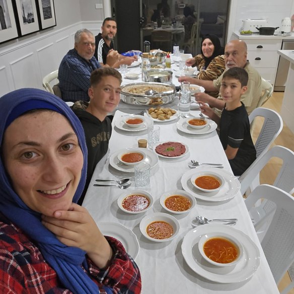 Mourad and her family during Ramadan. 