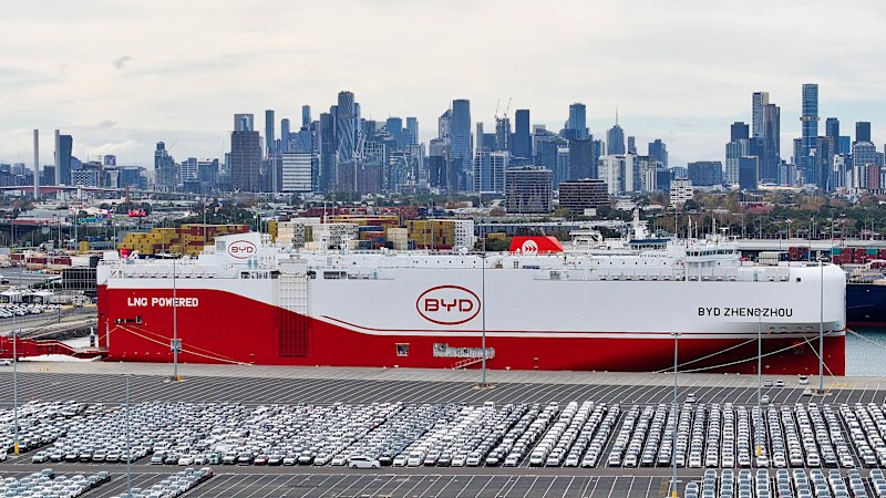 Surge in Chinese EVs drives record shipping trade