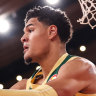 Australia’s Josh Green in action against France.