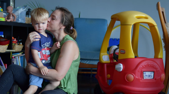 Davina Borrow-Jones, with son Lucas, 3, has a legal practice specialising in  advice for mothers who start small businesses and has found childcare fees are a big barrier for women.