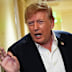 President Donald Trump speaks with reporters while in flight on Air Force One from Shannon, Ireland to Joint Base Andrews, Md., Sunday, Sept. 13, 2026. (AP Photo/Julia Demaree Nikhinson)