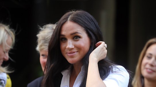 LONDON, ENGLAND - SEPTEMBER 12: Meghan, Duchess of Sussex departs after launching the Smart Works capsule collection on September 12, 2019 in London, England. Created in September 2013 Smart Works exists to help unemployed women regain the confidence they need to succeed at job interviews and return to employment. (Photo by Chris Jackson/Getty Images)