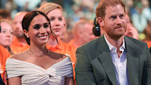Prince Harry, Duke of Sussex and Meghan, Duchess of Sussex attend the Invictus Games The Hague 2020 Opening Ceremony at Zuiderpark on April 16, 2022 in The Hague, Netherlands. (Photo by Chris Jackson/Getty Images for the Invictus Games Foundation)