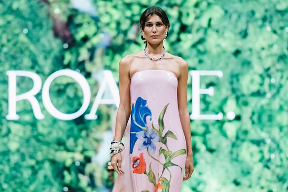 A focus on florals, as shown by Roame at the 2025 Melbourne Fashion Festival, will leave both you and the bride happy on her special day.