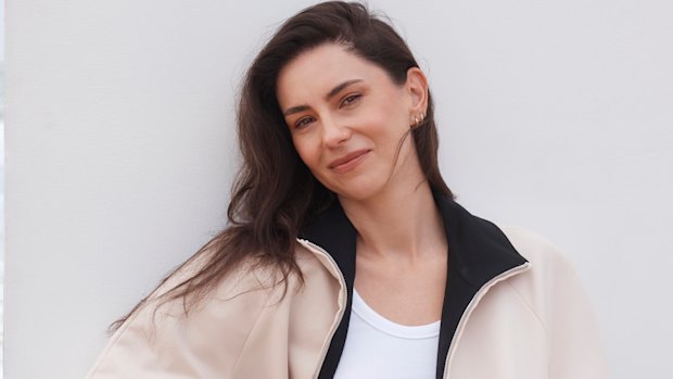 Acne Studios jacket and pants. Alma Ines singlet.