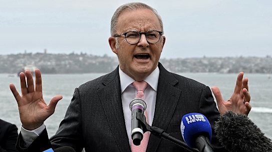 Australian Prime Minister Anthony Albanese at Kirribilli House on Wednesday.