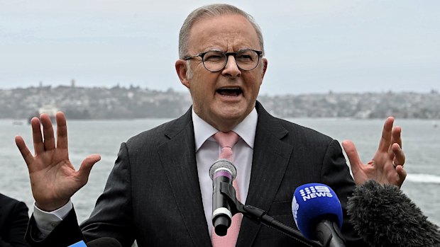 Australian Prime Minister Anthony Albanese at Kirribilli House on Wednesday.