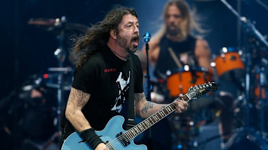 Foo Fighters at GMHBA Stadium in Geelong on March 4.