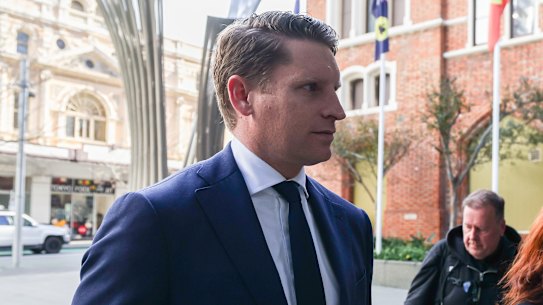 Andrew Hastie is due to arrive in court on Monday. 