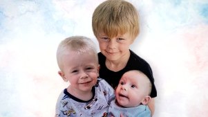 Dean, 6, Jaxson, 3, and Willow Heasman, five months, were farewelled at their funeral after being killed in a house fire allegedly lit by their father.