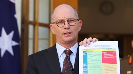 Chief Medical Officer Professor Paul Kelly early last year, in the emergency phase of the COVID pandemic.