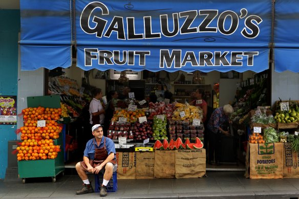 Joseph Galluzzo aged 46, owner of Galluzzo’s Fruit Market on Glebe Point Road, Glebe. 