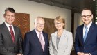 Mike Baird, Tony Shepherd, Alison Watkins and Andrew Bragg at the first Shepherd oration in 2019.