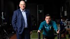 Nick Timmings, a Winter Olympian Skeleton athlete and Matt Allen, an Australian Olympic Committee board member and philanthropist at Athletes Authority in Artarmon.