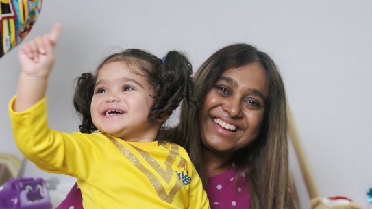 Mellissa Santoro and her 22-month-old daughter Genevieve.
