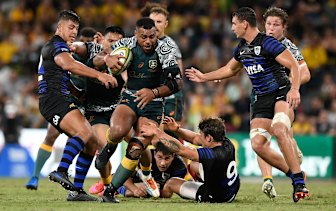 Kerevi is a valuable line-breaker for Australia.