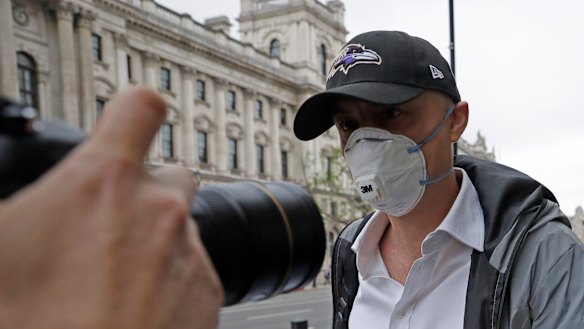 Dominic Cummings arrives for the parliamentary committee hearing. 