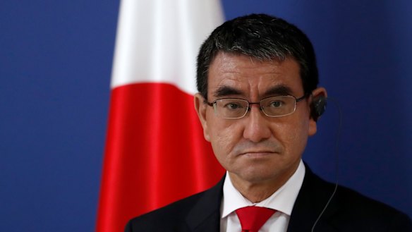 LDP leadership contender Taro Kono